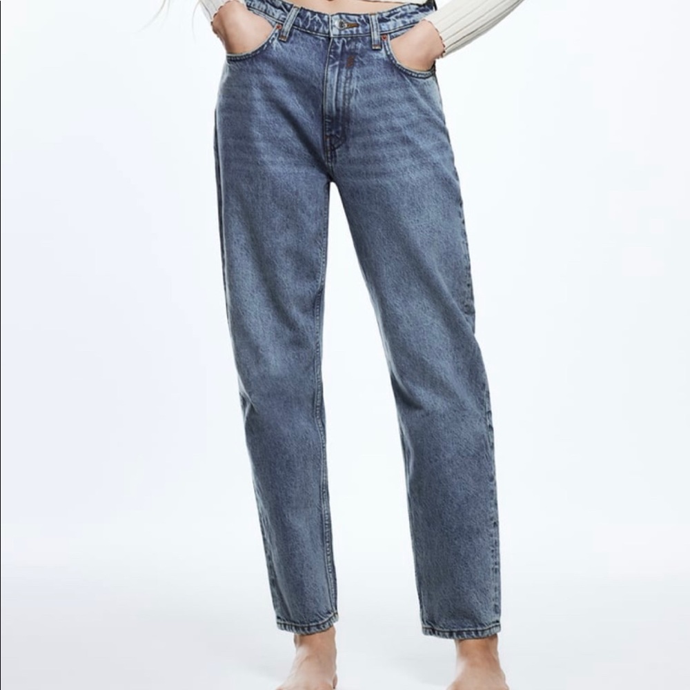 Zara High Waist Mom Fit Jeans 34 US2